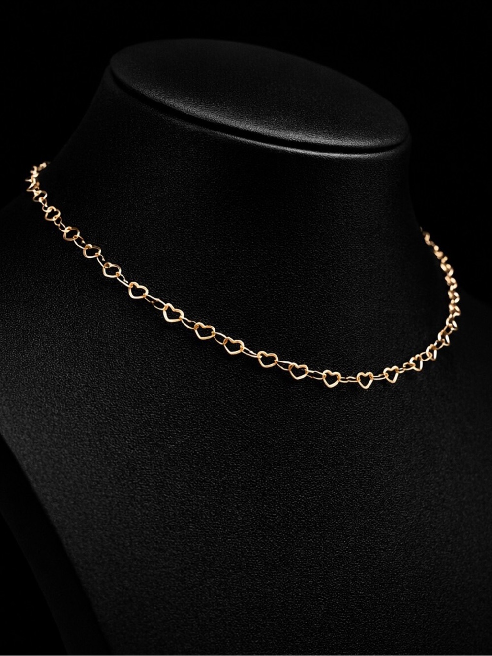 18k gold filled heart necklace